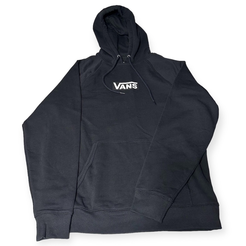Vans Versa Mens Skateboard Black Standard Drawstring Hoodie Street Style Size S